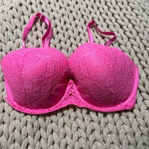 Victoria's Secret Vibrant Pink Lace Bra